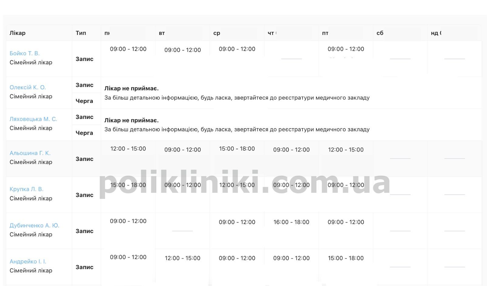 розклад амбулаторії героїв маріуполя 6