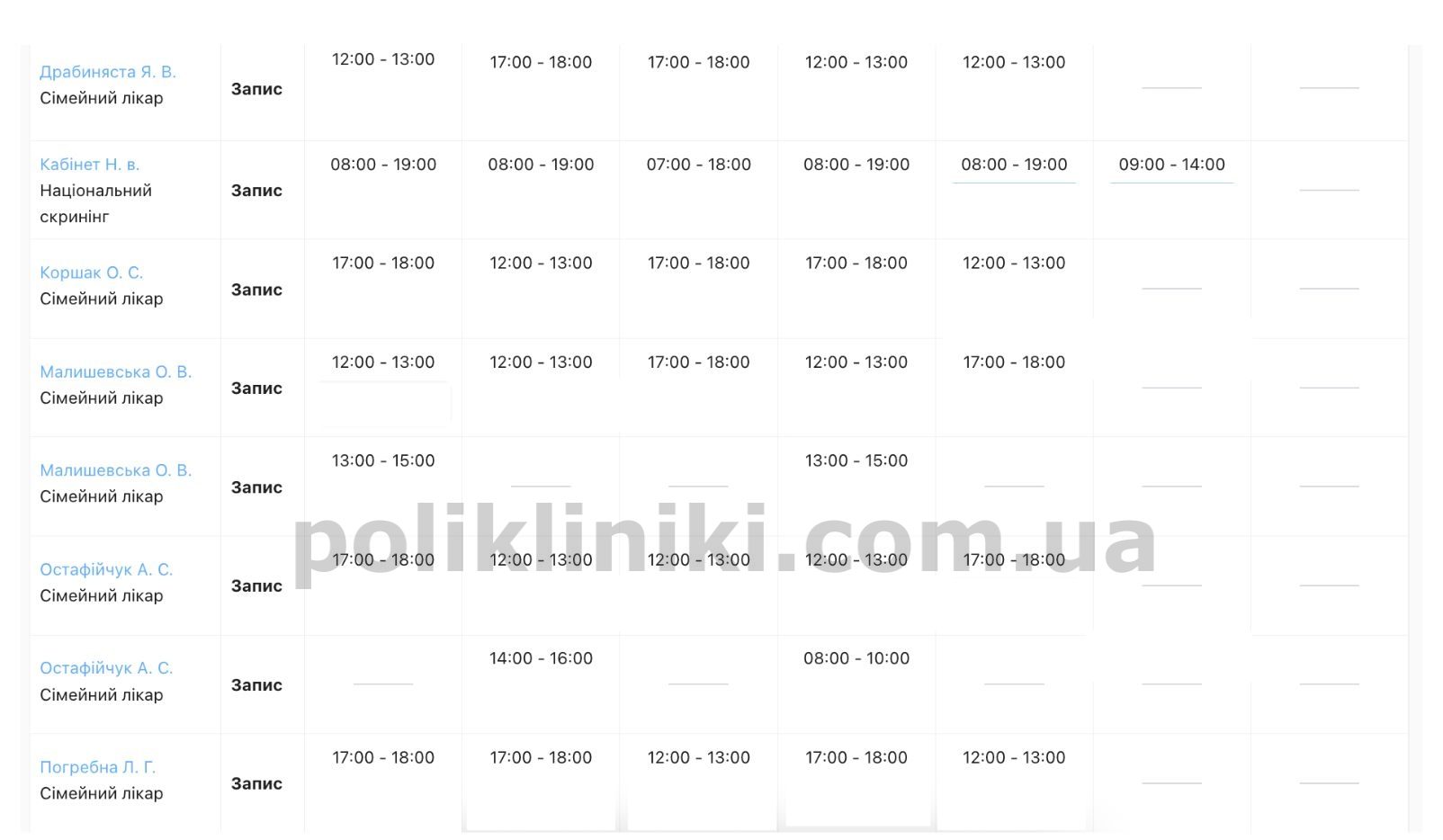 поліклініка героїв маріуполя 6 Київ розклад